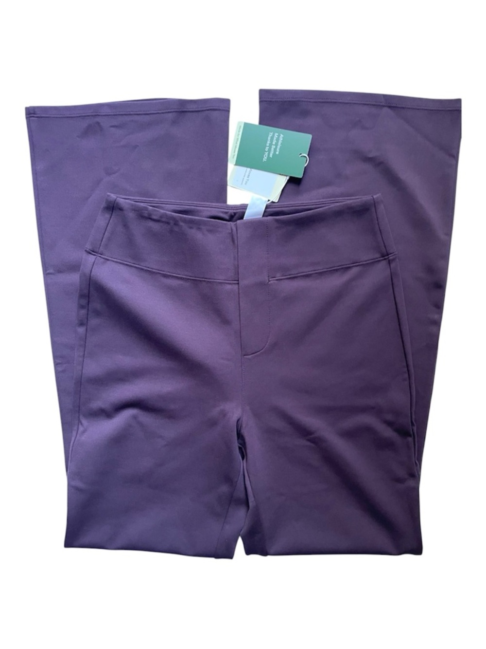 Halara Flex High Waisted Back Side Pocket Slight Flare Work Pants Night’s Purple - Picture 4 of 6
